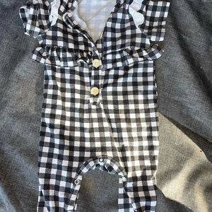 Baby girl plaid outfit
